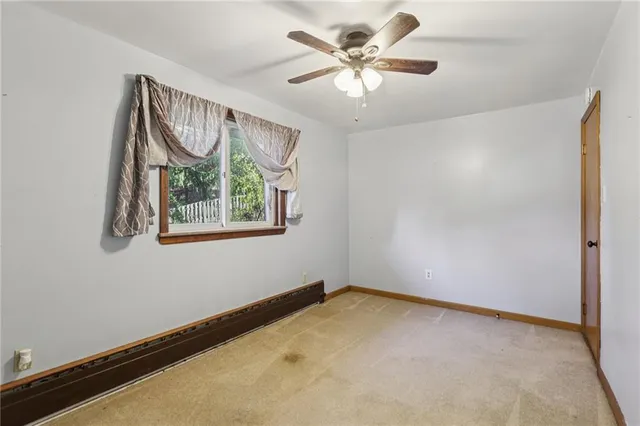 an empty room with a window