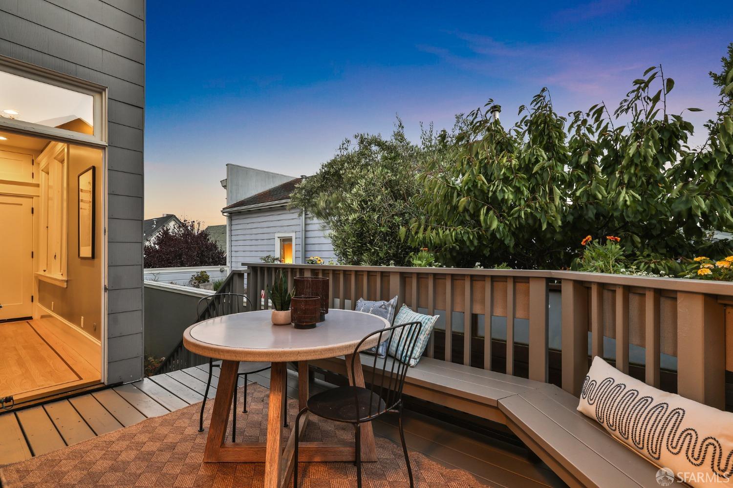 216 Ellsworth Street San Francisco, CA 94110 - Photo 55 of 76 a view of a chairs and table in the balcony