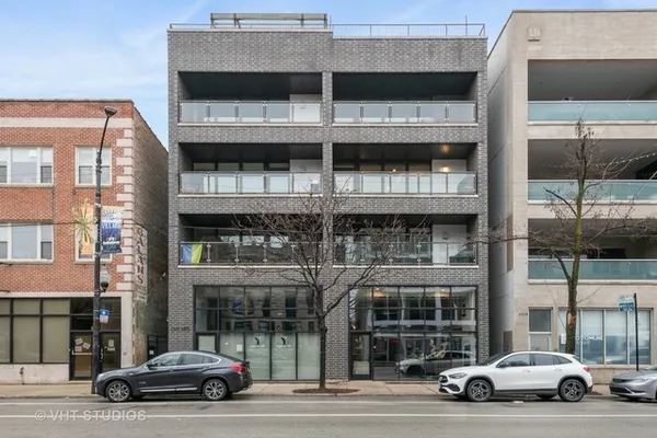 a car parked in front of a building