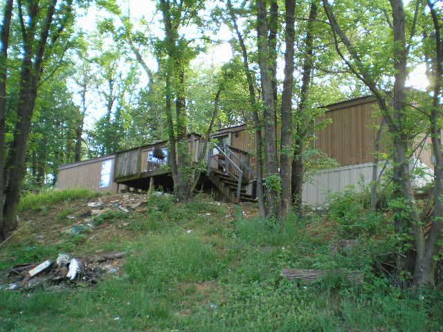 a view of a backyard