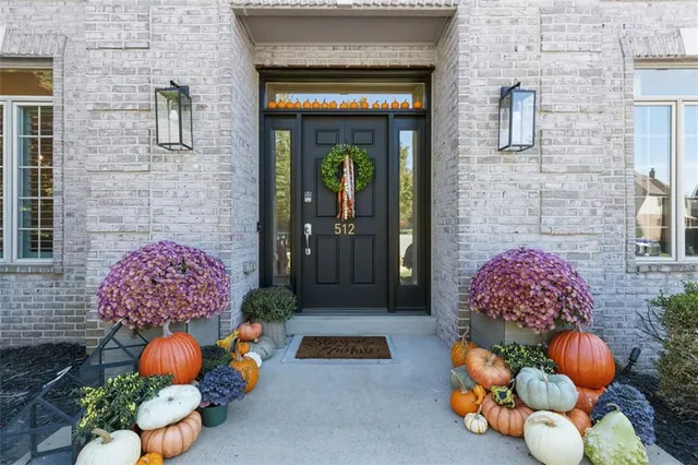 a room with painting and a table