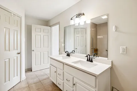 a view of a bathroom with a shower