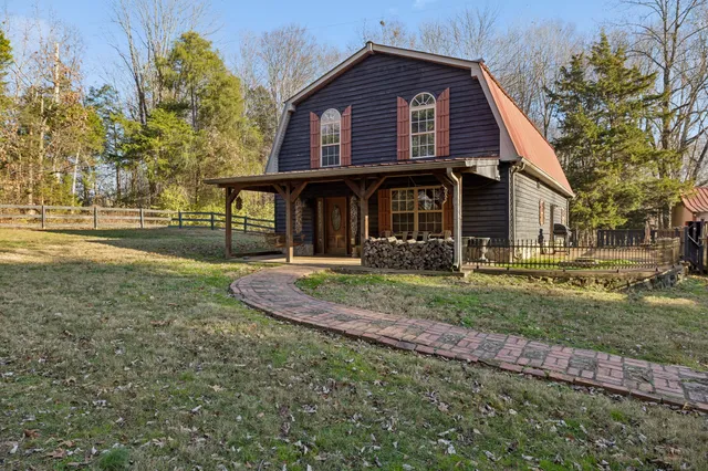 a front view of a house