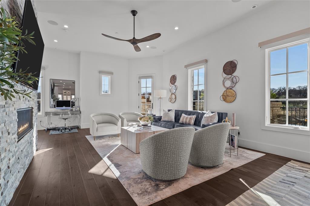1 Piedra Court Roanoke, TX 76262 - Photo 20 of 40 a living room with fireplace furniture and a window