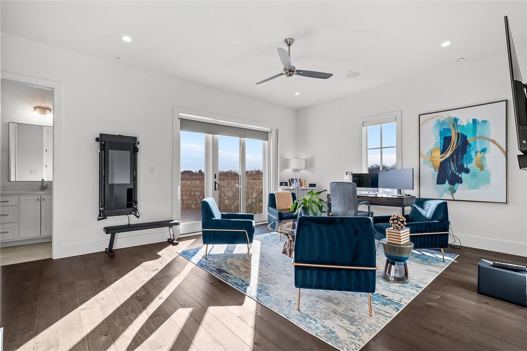 1 Piedra Court Roanoke, TX 76262 - Photo 30 of 40 a living room with furniture and wooden floor