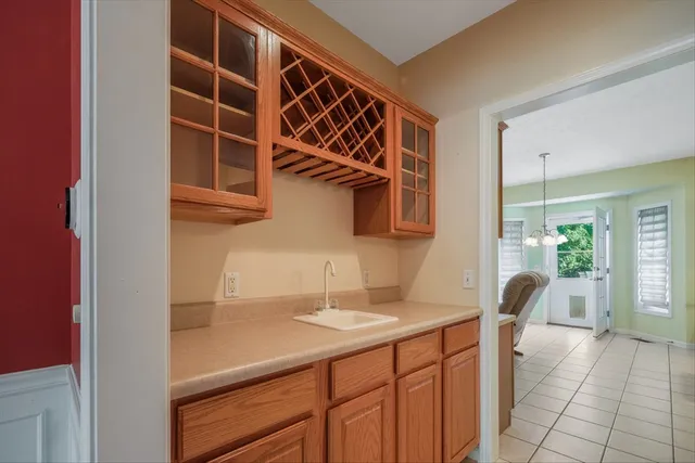 a view of hallway with a hallway