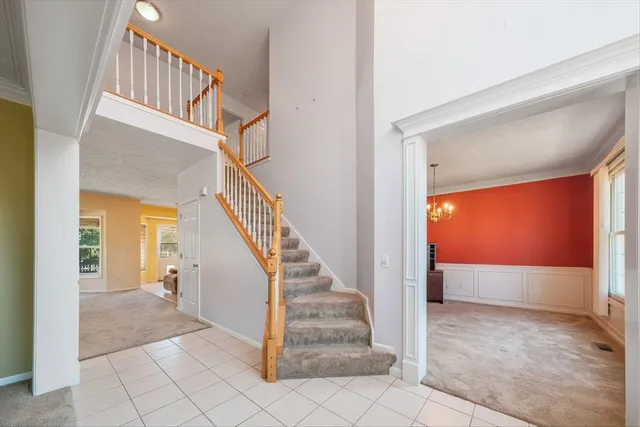 a view of an entryway with a front door