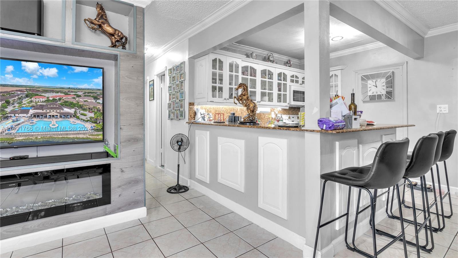 770 Southeast 4th Place Hialeah, FL 33010 - Photo 8 of 19 a view of a livingroom with furniture a flat screen tv and outdoor view