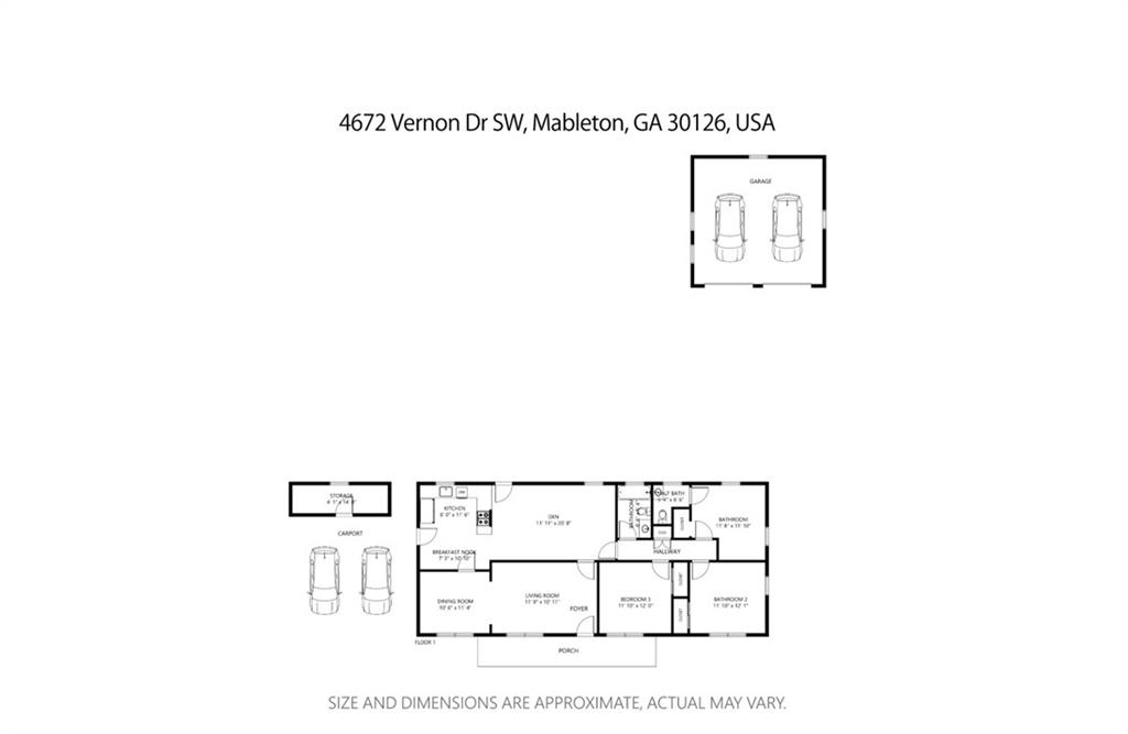 4672 Vernon Drive Southwest Mableton, GA 30126 - Photo 12 of 42 a picture of a bench in a white building