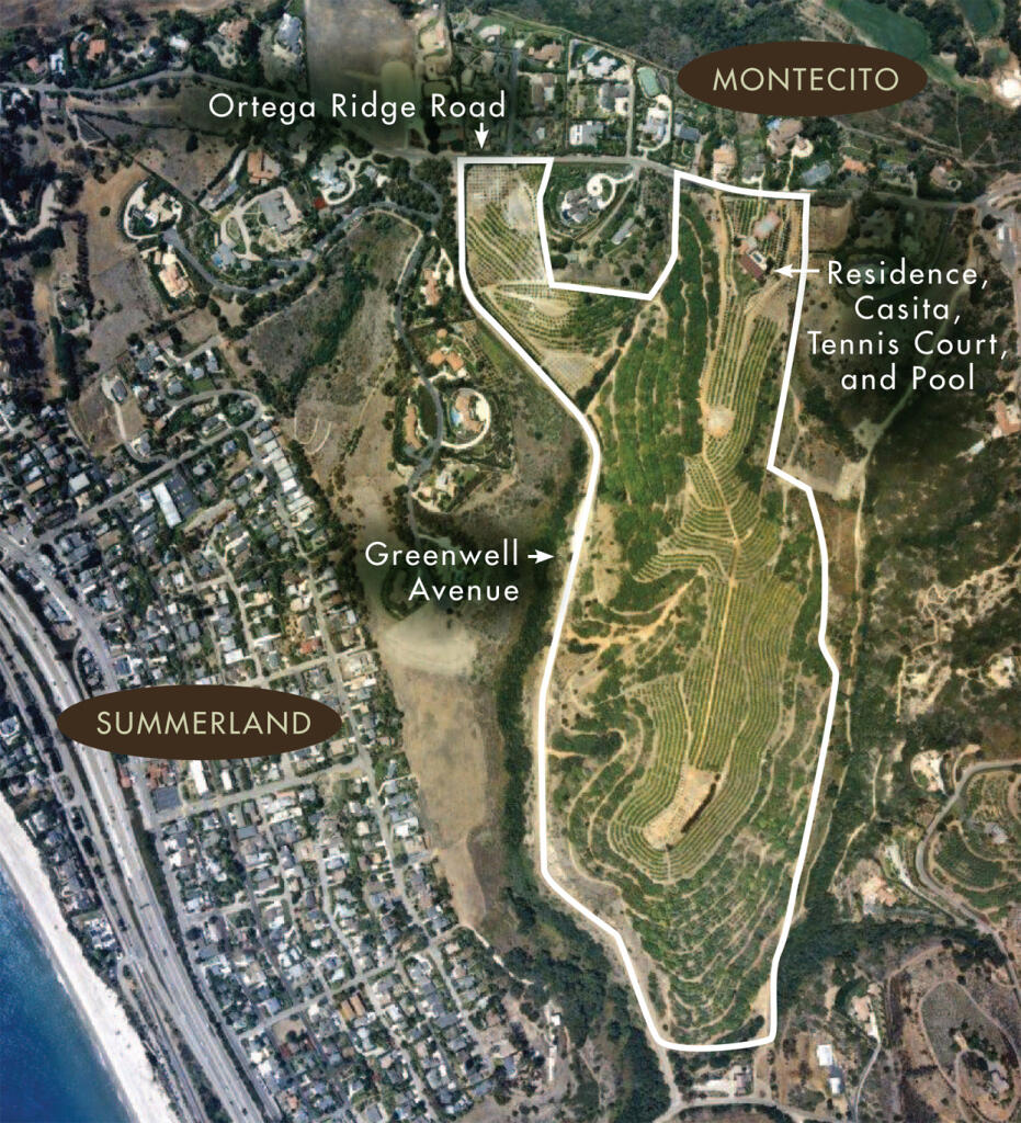 370 Ortega Ridge Road Montecito, CA 93108 - Photo 15 of 17 Property Aerial