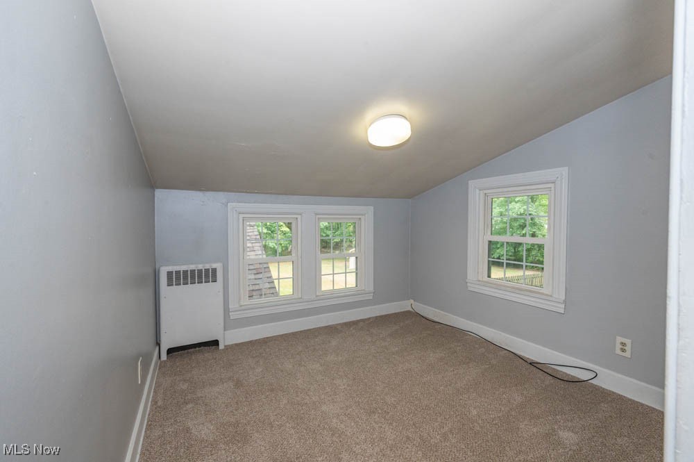 272 Ewing Road Youngstown, OH 44512 - Photo 16 of 19 Bonus room with new carpeting (august 2025) and vaulted ceiling