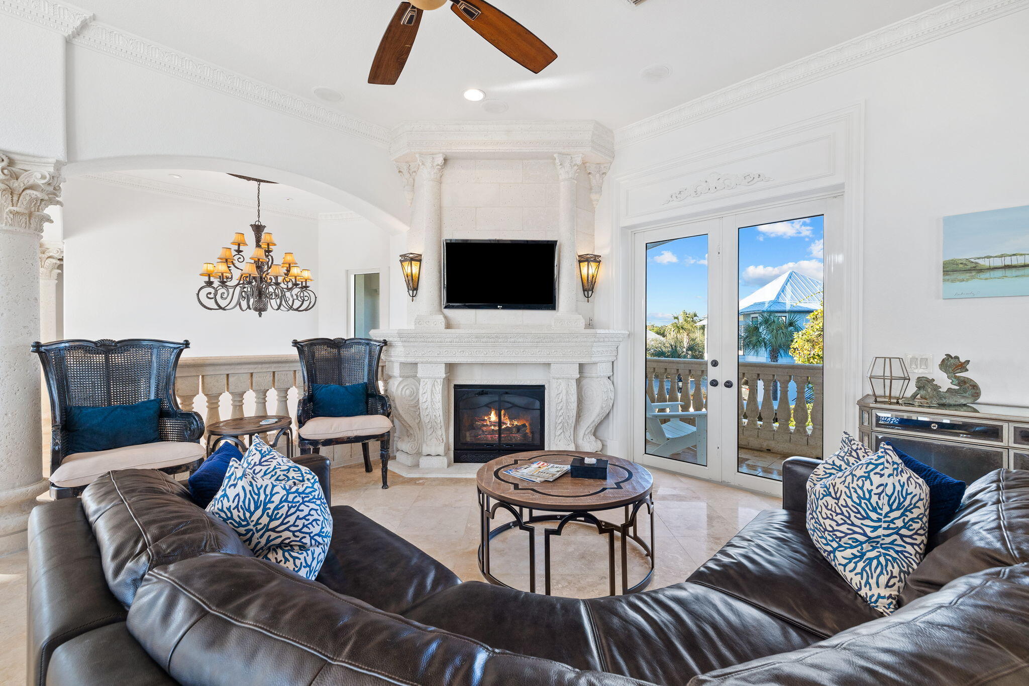30 Pelican Circle Inlet Beach, FL 32461 - Photo 15 of 69 a living room with furniture fireplace and window