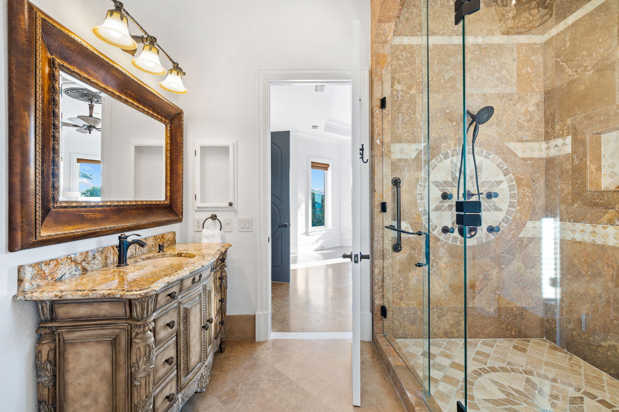 30 Pelican Circle Inlet Beach, FL 32461 - Photo 33 of 69 a bath room with a sink and a mirror