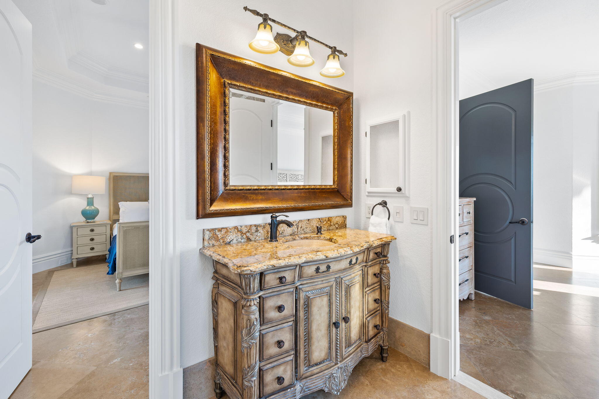 30 Pelican Circle Inlet Beach, FL 32461 - Photo 35 of 69 a bathroom with a sink a mirror and a toilet