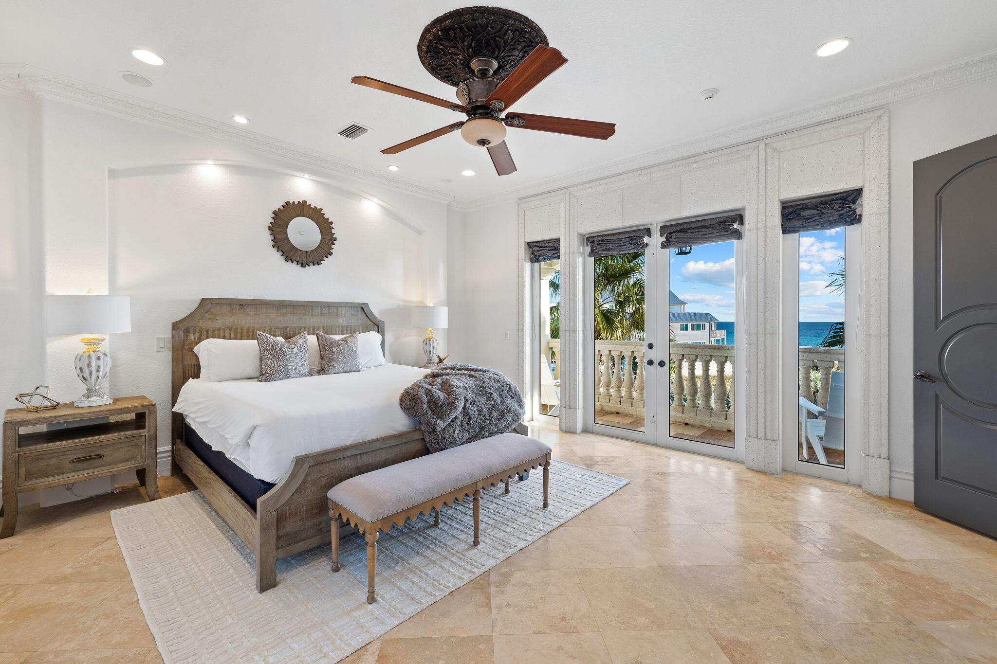 30 Pelican Circle Inlet Beach, FL 32461 - Photo 40 of 69 a bedroom with a bed a chandelier and closet