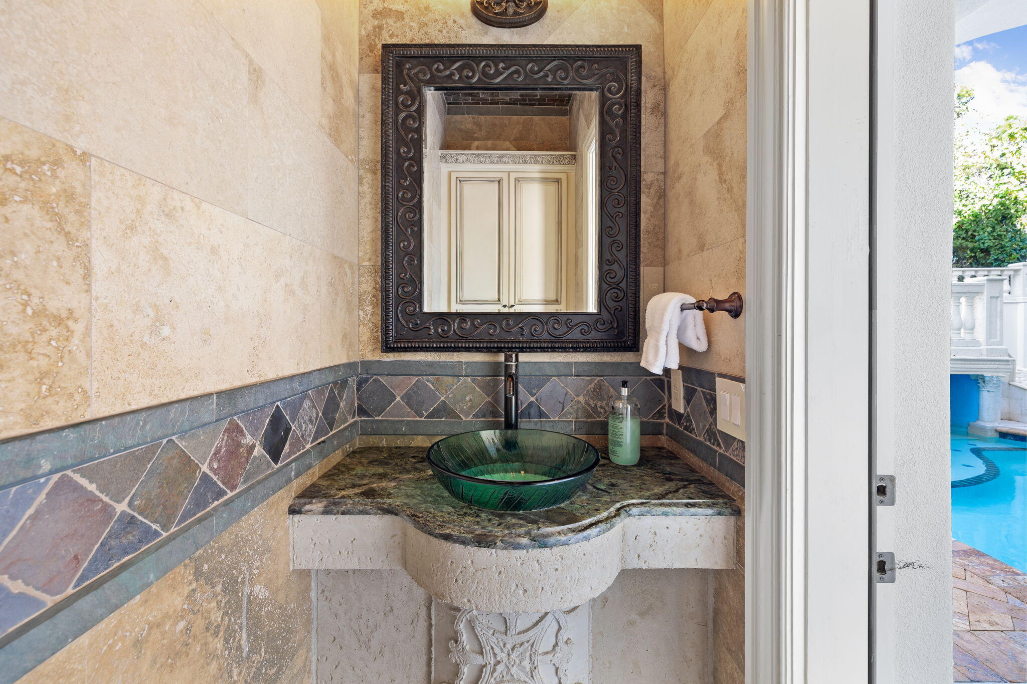 30 Pelican Circle Inlet Beach, FL 32461 - Photo 59 of 69 a bathroom with a sink and a mirror