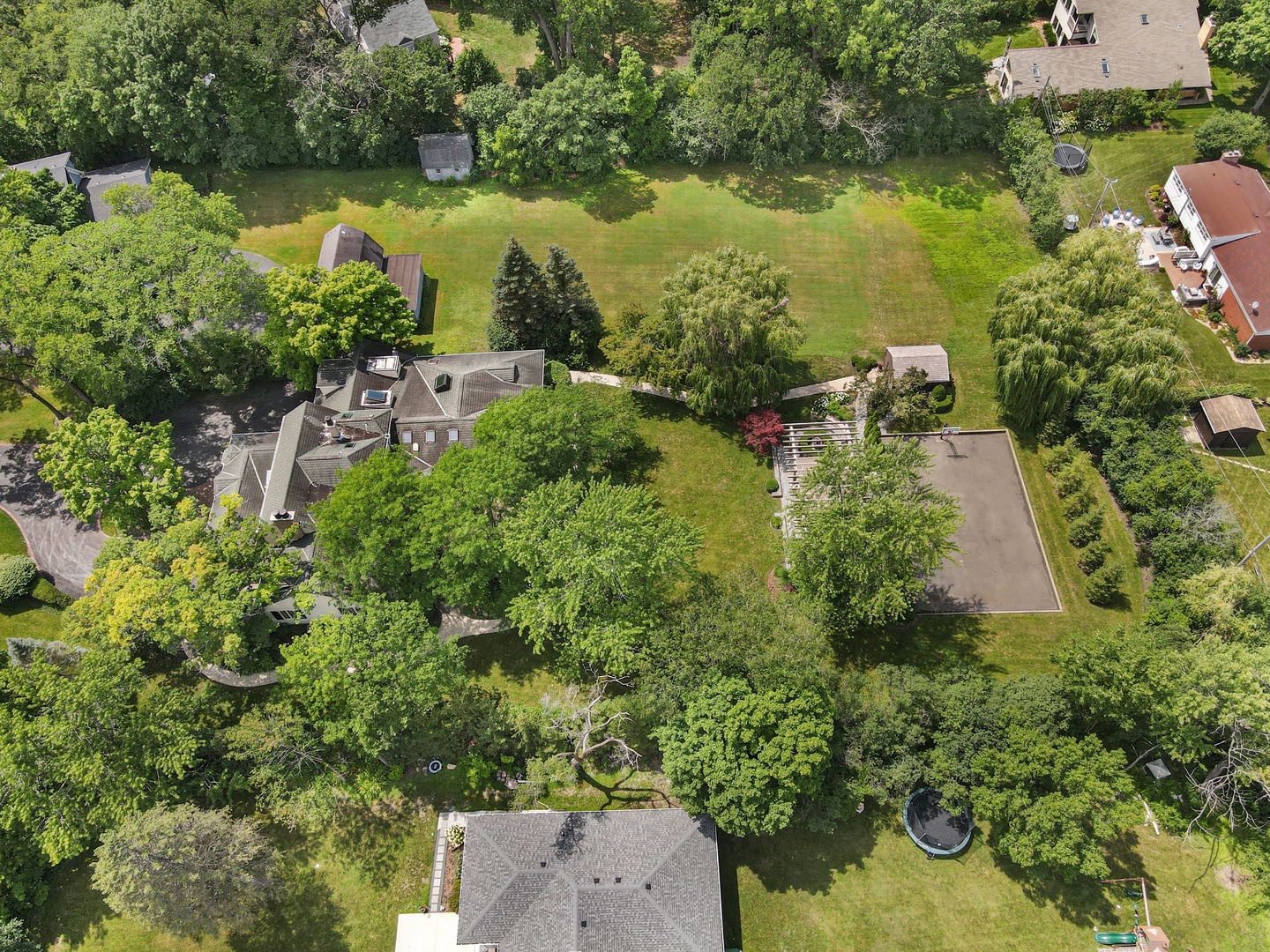 916 Shermer Road Northbrook, IL 60062 - Photo 51 of 54 an aerial view of green landscape with trees houses and lake view
