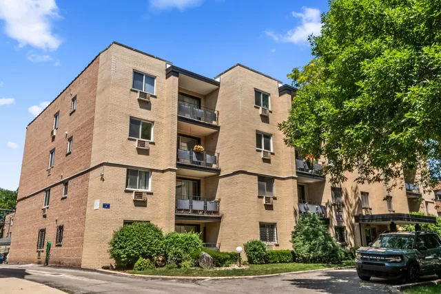 a front view of a building