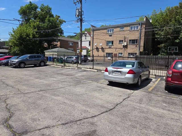 a car parked in the parking lot