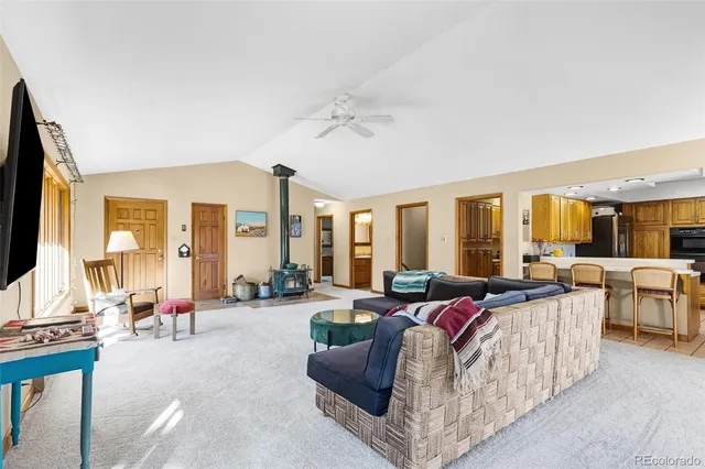 a living room filled with furniture