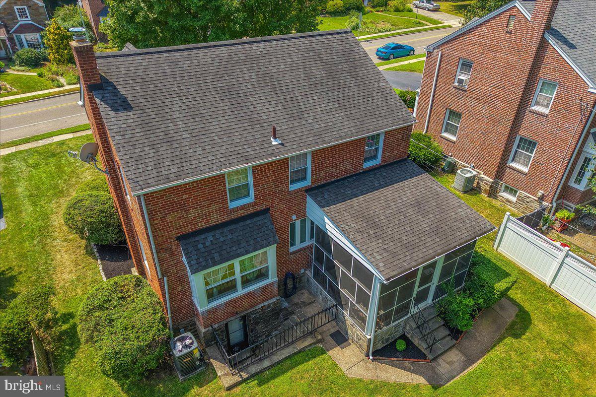 1615 Earlington Road Havertown, PA 19083 - Photo 60 of 72 an aerial view of a house with a yard table and chairs