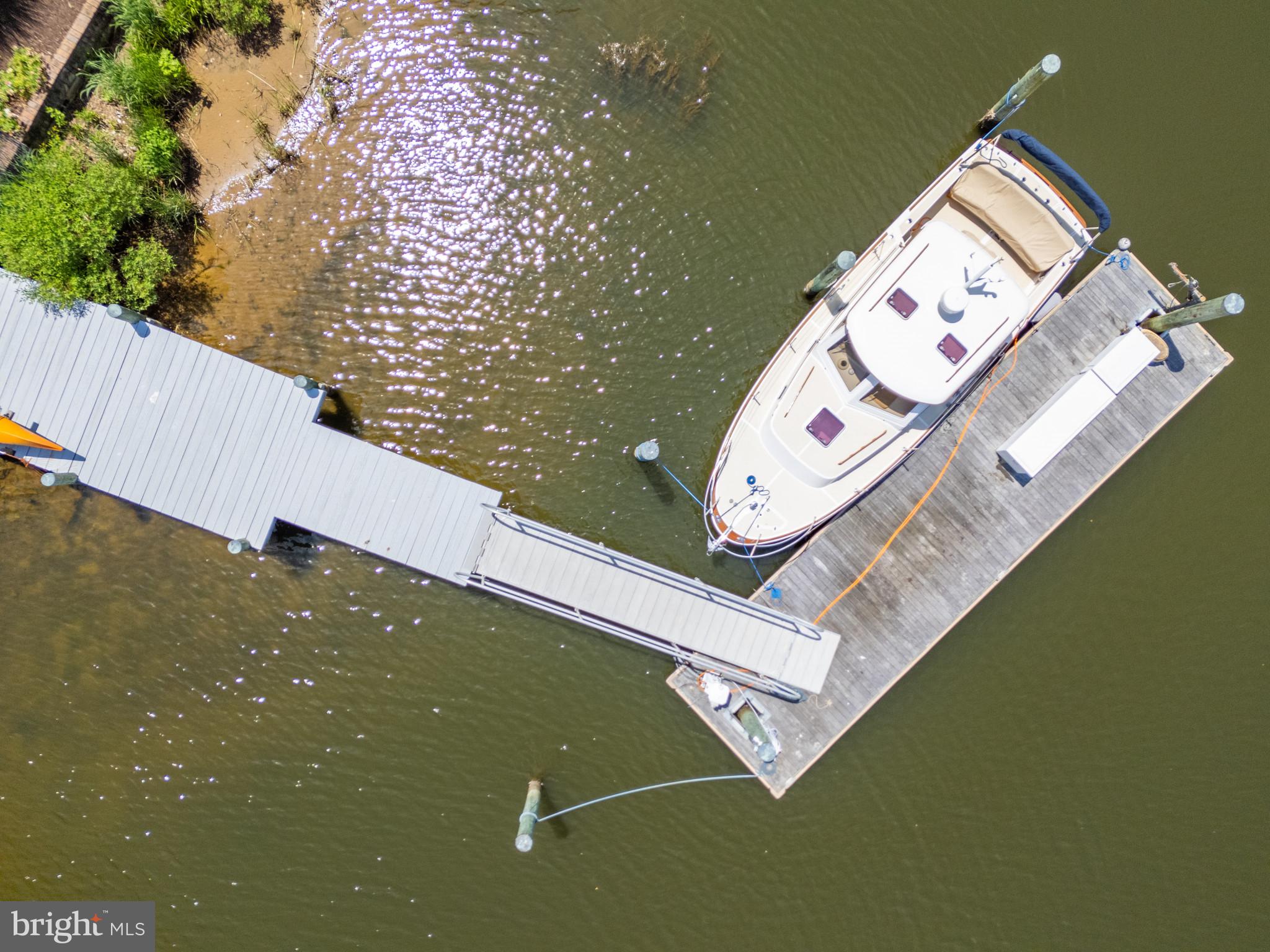 411 Ridgely Avenue Annapolis, MD 21401 - Photo 43 of 48 Aerial view of private dock on Weems Creek
