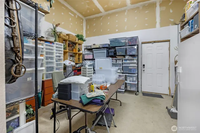a view of a storage room
