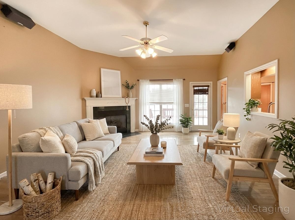 215 Falcon Drive Manchester, TN 37355 - Photo 2 of 25 a living room with furniture and a fireplace