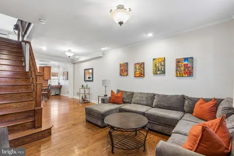 a living room with furniture and a couch