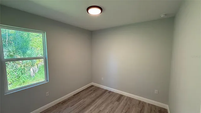 an empty room with a window