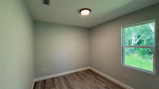 a view of small space with a window