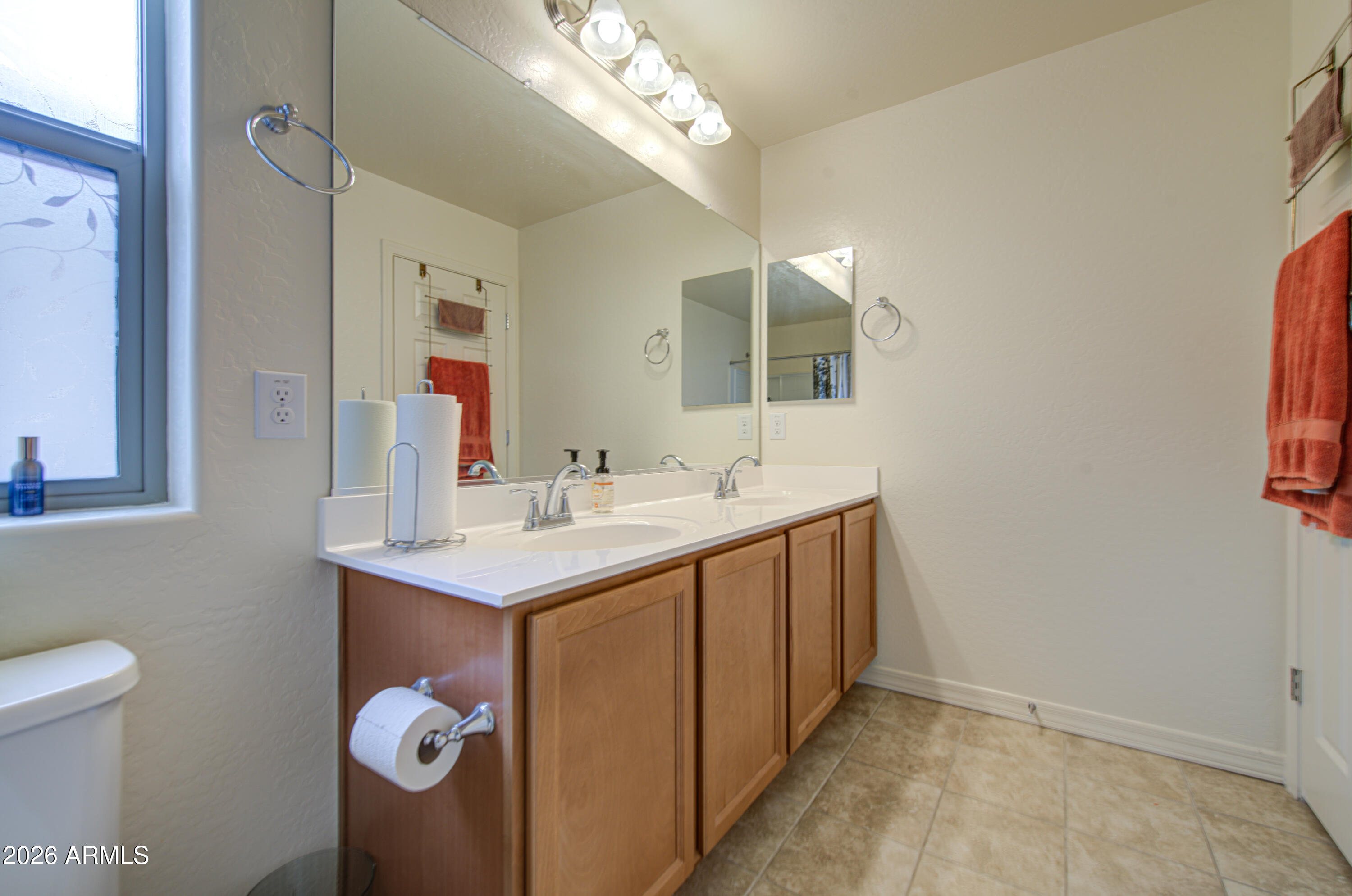 1705 South 83rd Way Mesa, AZ 85209 - Photo 16 of 39 a bathroom with a sink and mirror with toilet