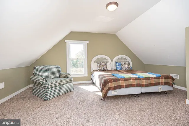 a big yard with lots of green space