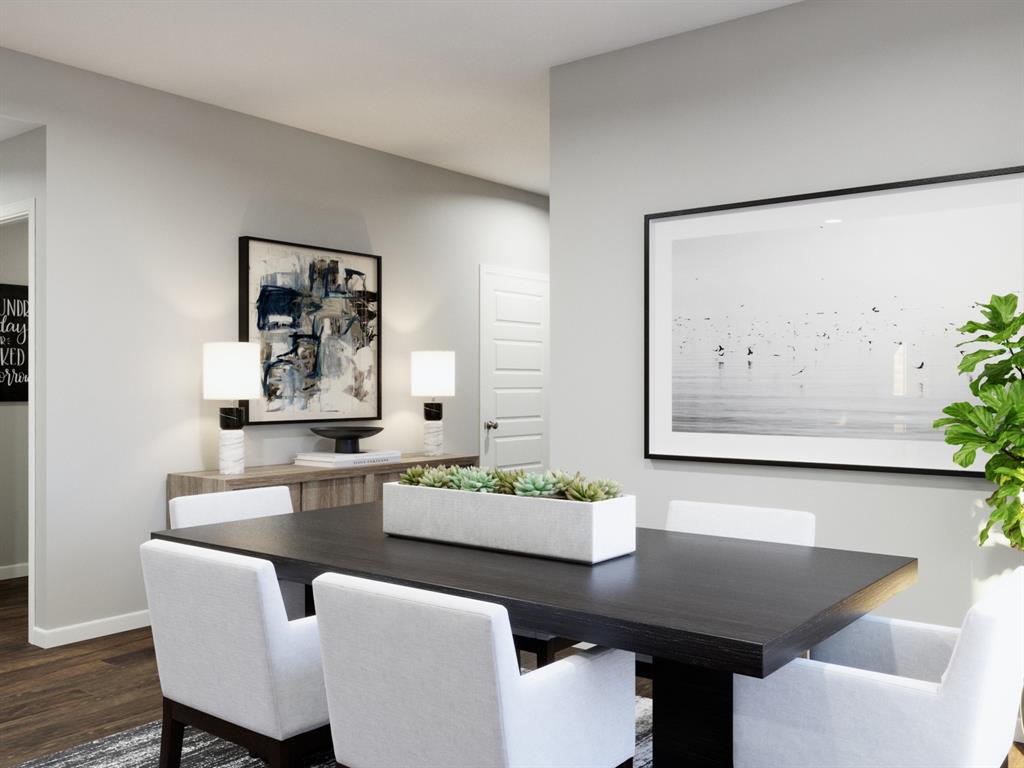1104 Runway Road Fort Worth, TX 76131 - Photo 20 of 36 a view of a dining room with furniture and wooden floor