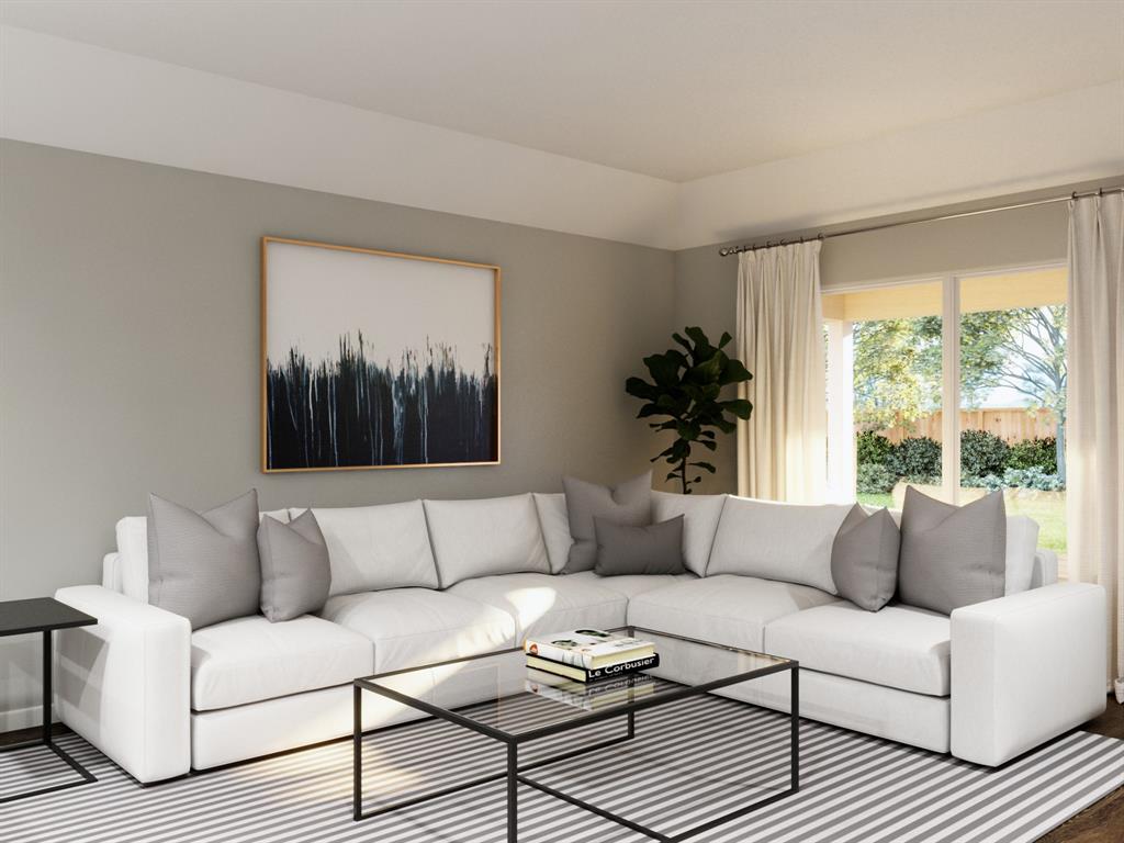 1104 Runway Road Fort Worth, TX 76131 - Photo 23 of 36 a living room with furniture and a large window