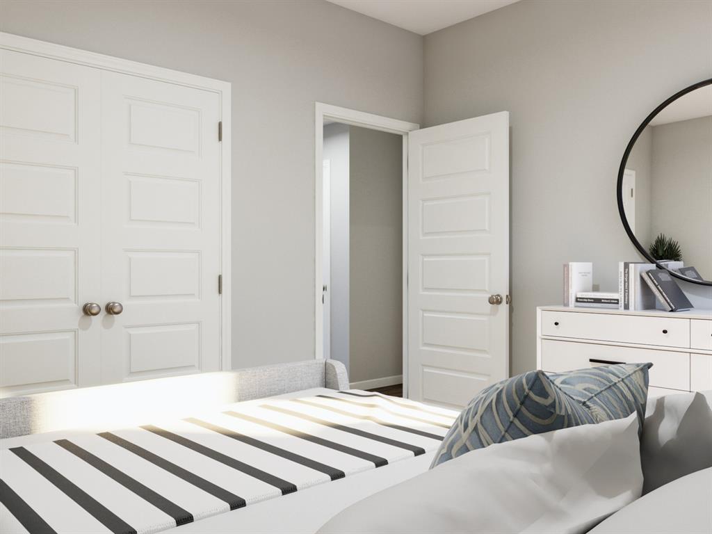 1104 Runway Road Fort Worth, TX 76131 - Photo 35 of 36 a bedroom with a bed and a mirror