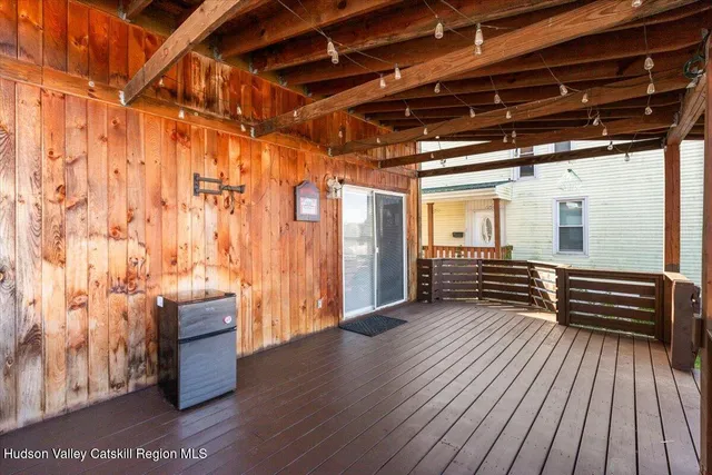 a view of a house with wooden floor