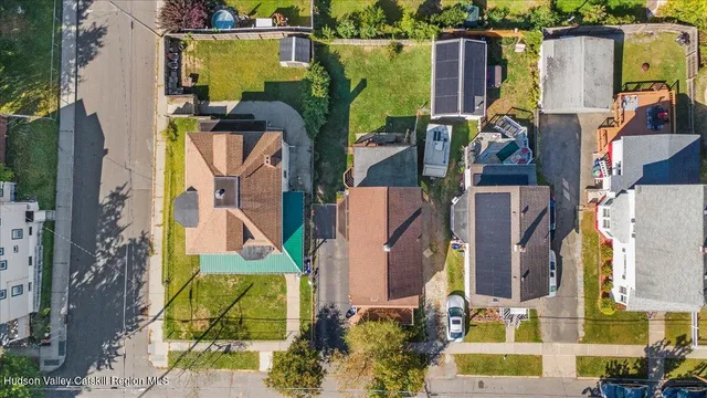 an aerial view of multiple house