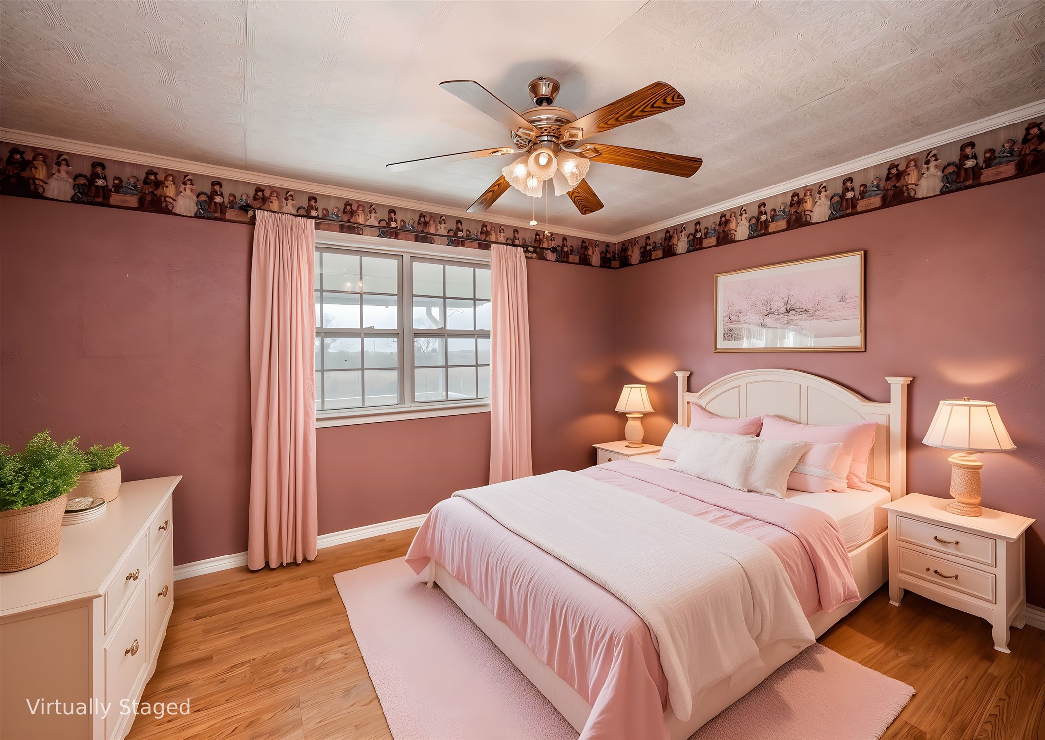 1350 County Road 414 Hamilton, TX 76531 - Photo 18 of 40 a bedroom with a large bed and a chandelier