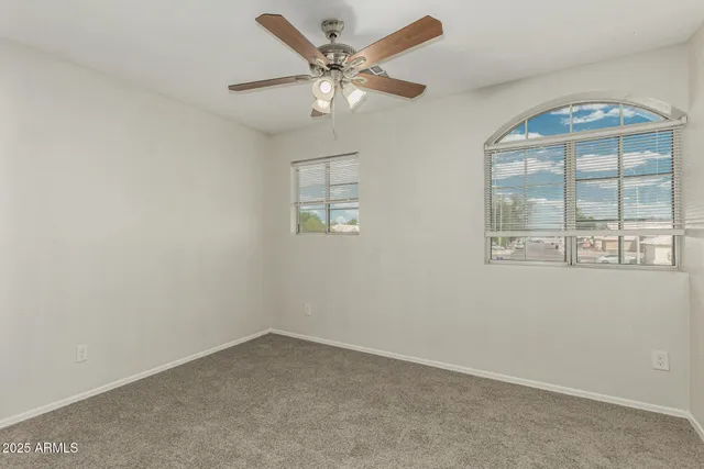 a view of small space with empty racks