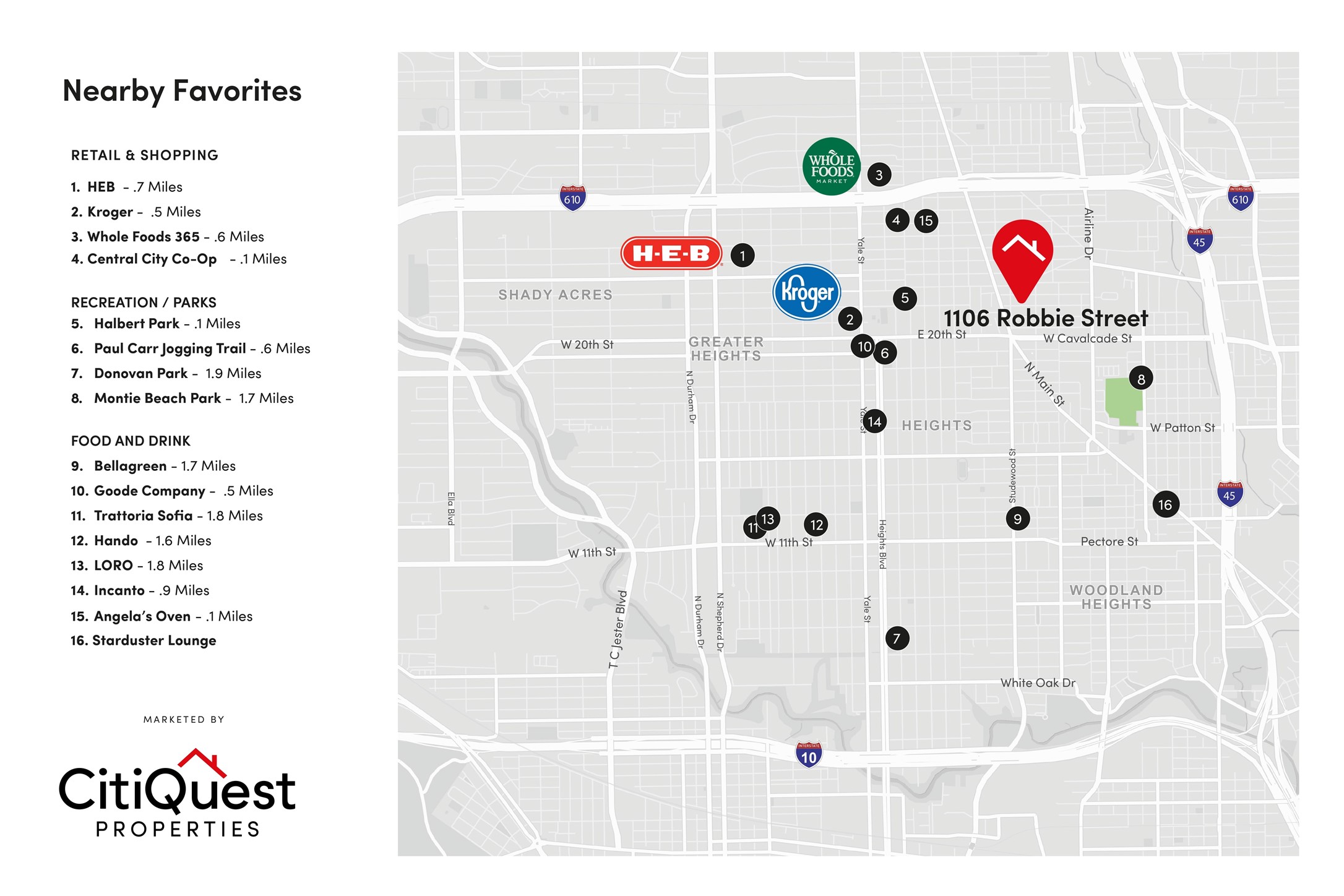 1106 Robbie Street Houston, TX 77009 - Photo 21 of 36 Nearby favorites!