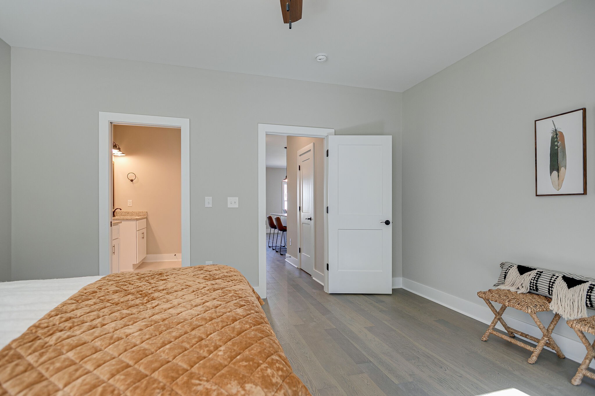 1020 Sycamore Ridge West, Unit 41 Burns, TN 37029 - Photo 16 of 60 a bedroom with a bed and wooden floor