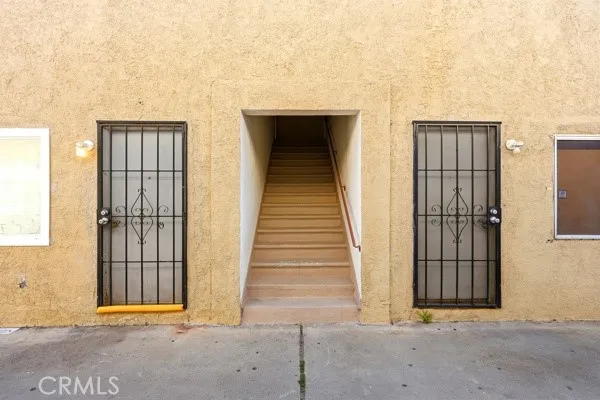 front view of a house with a door