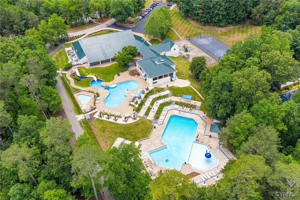 15221 Windy Ridge Road Midlothian, VA 23112 - Photo 26 of 30 an aerial view of a house with swimming pool and outdoor space