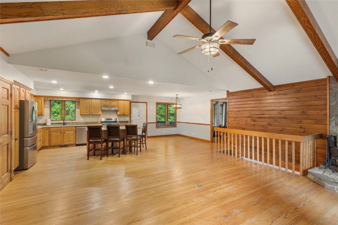 3398 Cullowhee Forest Road Cullowhee, NC 28723 - Photo 20 of 100 Main level living area & kitchen
