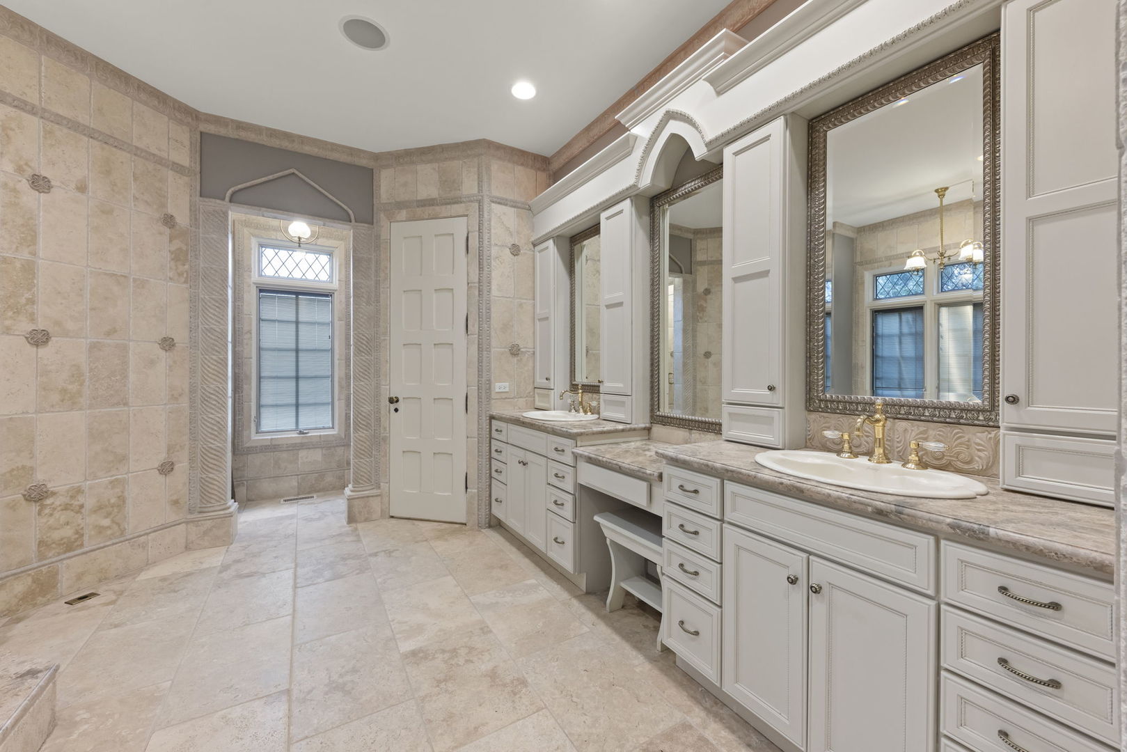 24W141 Hobson Road Naperville, IL 60540 - Photo 41 of 70 a spacious bathroom with a double vanity sink mirror and a shower