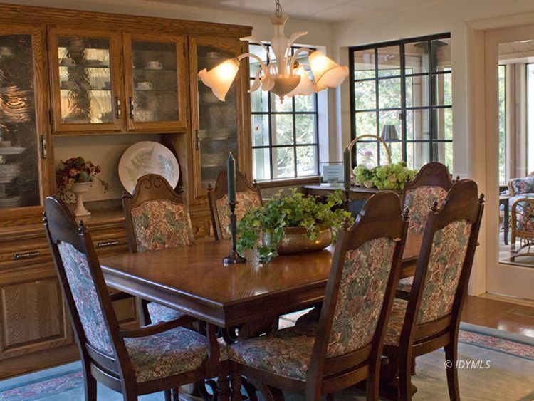 55870 Encino Road Idyllwild, CA 92549 - Photo 11 of 29 a view of a dining room with furniture and window