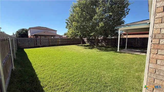 a view of a backyard