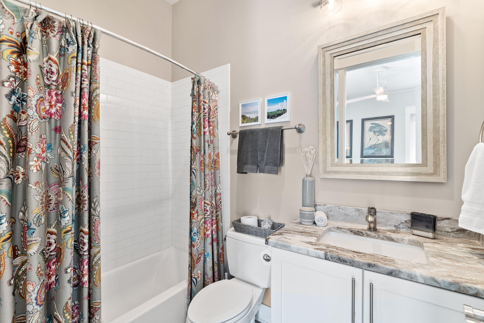 101 Santa Clara Street Santa Rosa Beach, FL 32459 - Photo 63 of 112 a bathroom with a granite countertop sink toilet and shower