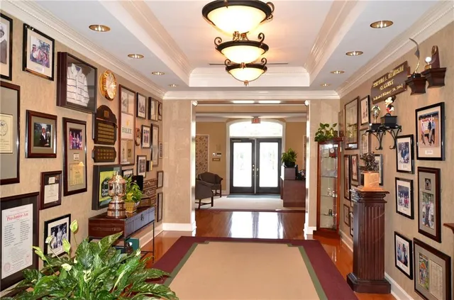 a view of a green yard